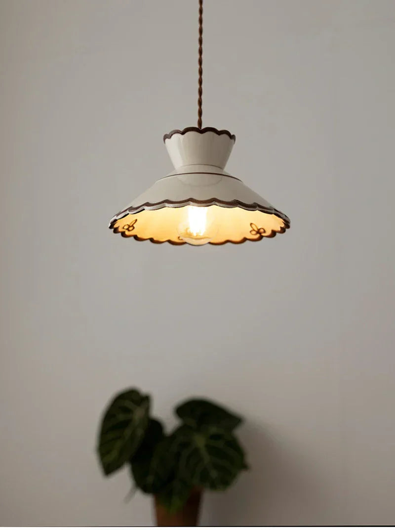 AuroraGlaze Pendant Light – Creative Glazed Ceramic LED Hanging Lamp (E27, 90–260V)
