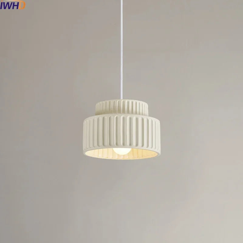Veloura Resin Pendant Light – Nordic LED Ceiling Lamp | Minimalist Japandi Lighting for Modern Interiors