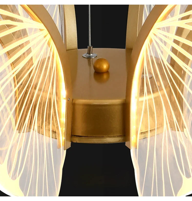 Butterfly Glow LED Pendant Light – Dimmable Designer Ceiling Light | Remote-Controlled Ambient Lighting | Contemporary Luxury Interior Feature
