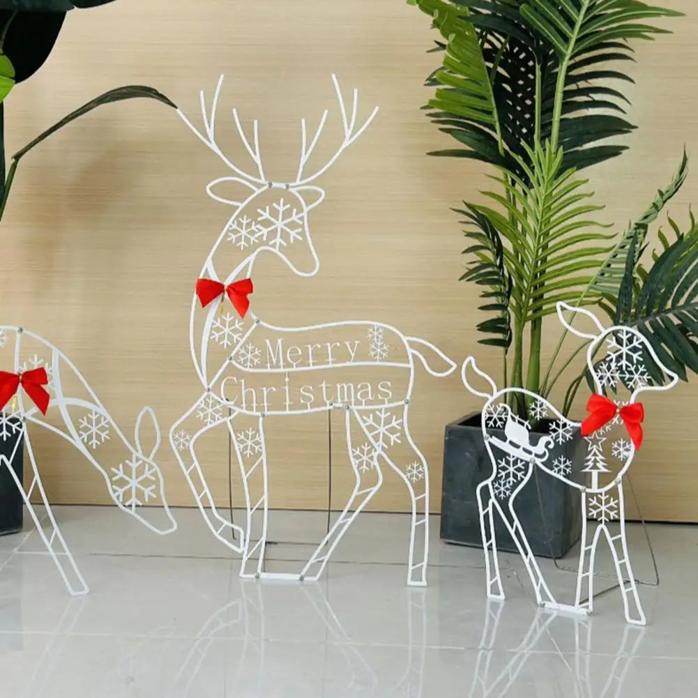 LumiRein LED Reindeer Family – Illuminated Metal Christmas Decoration | Indoor & Outdoor Holiday Display