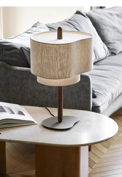 Hoshina Floor Lamp – Wabi-Sabi Fabric Standing Light | Japanese Minimalist LED Lamp for Calm Interiors