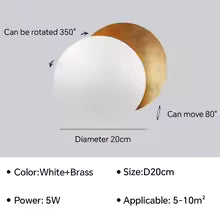 Eclipse Aura Wall Light – Rotating Gold LED Sconce | Luxury Modern Ambient Lighting