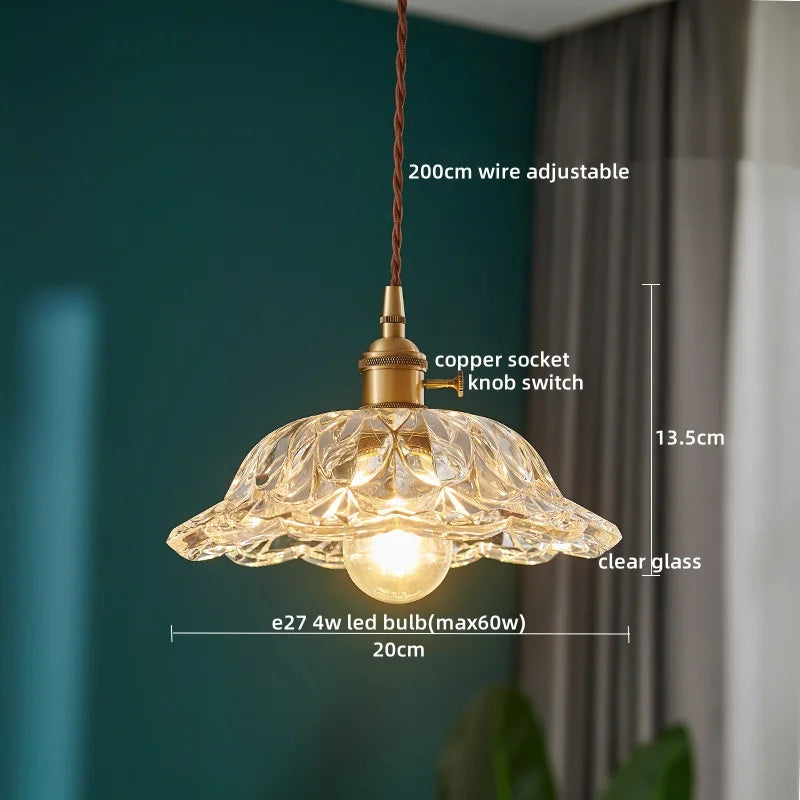 Verra Copper Pendant Light – Modern Glass Ceiling Lamp | Contemporary Ambient Lighting | Refined Interior Elegance