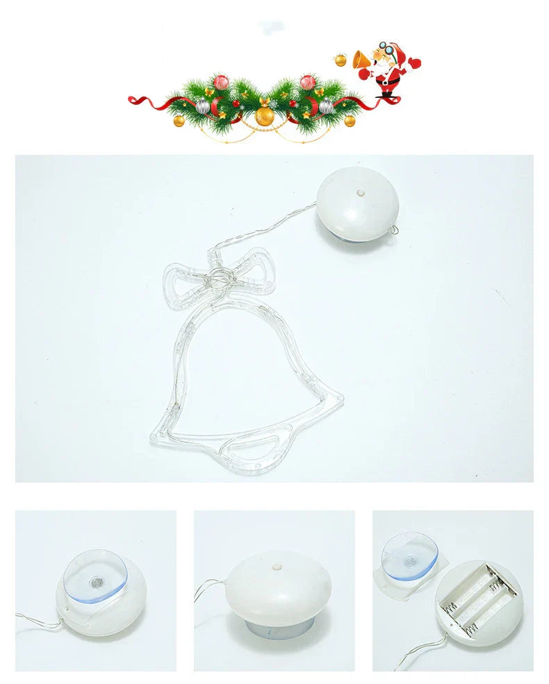 SantaGlow LED Window Light – Santa Claus Suction Cup Decoration | Festive Christmas Window Lamp