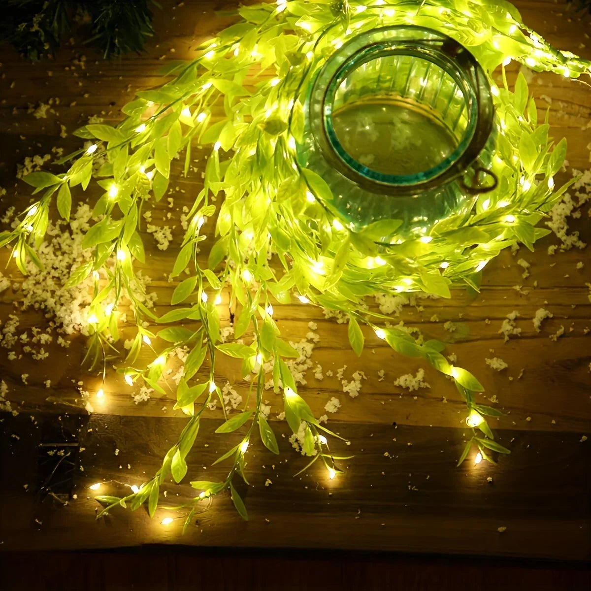 LeafLuma LED Leaf String Lights – 2M Decorative Fairy Lights with Warm White LEDs