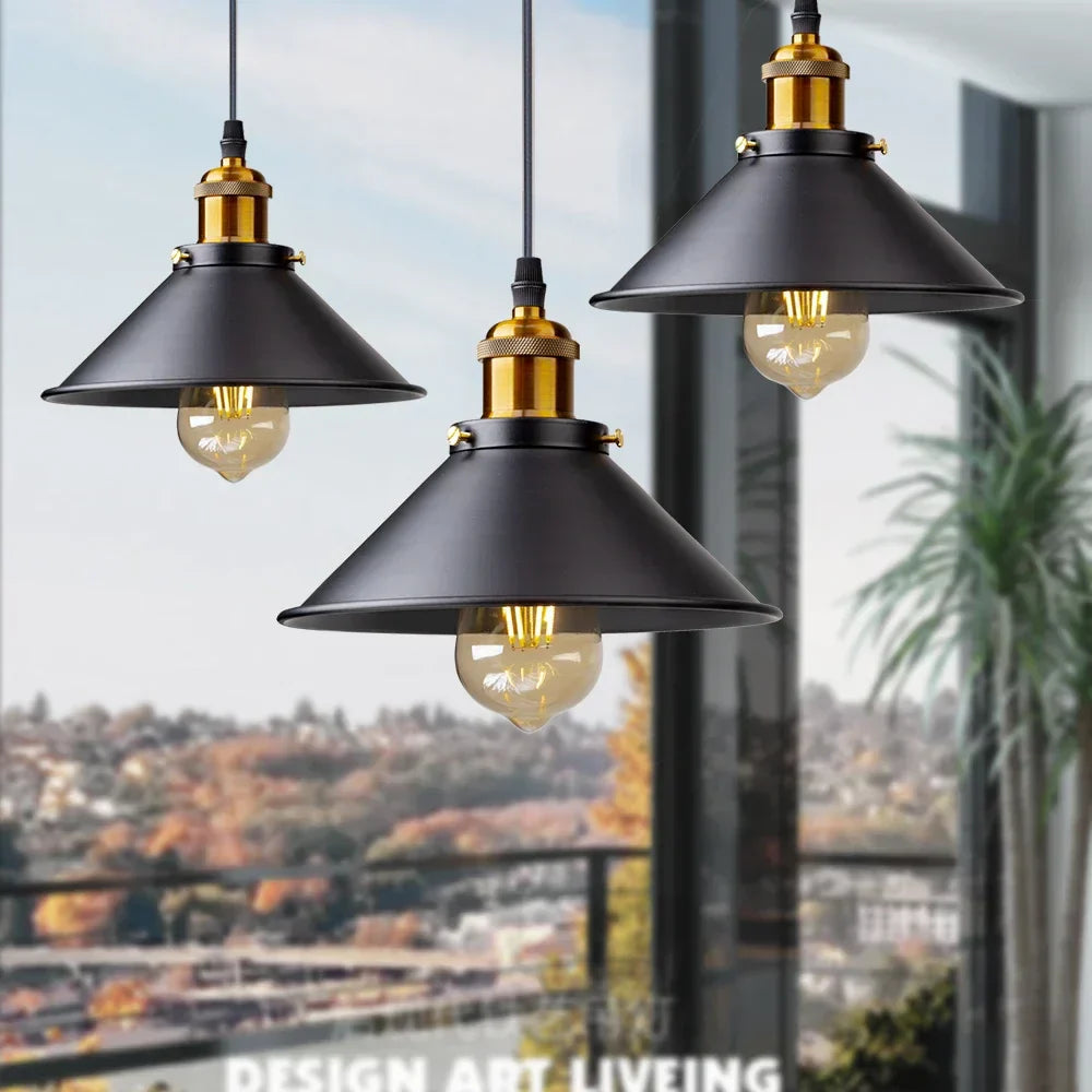 IronGlow Vintage LED Pendelleuchte – Retro Loftlampe für Küche & Esszimmer-Leuchtezauber