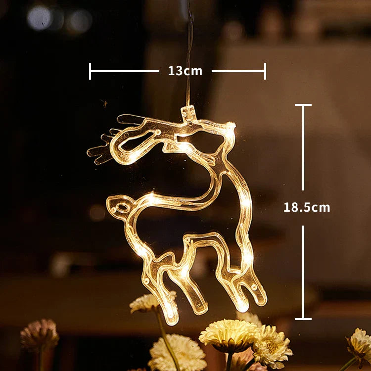 SantaGlow LED Window Light – Santa Claus Suction Cup Decoration | Festive Christmas Window Lamp