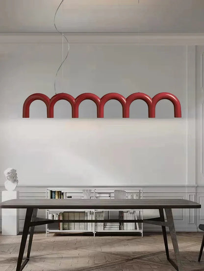 Sculptural U-Shaped LED Ceiling Light – Modern Designer Chandelier | Luxury Architectural Lighting