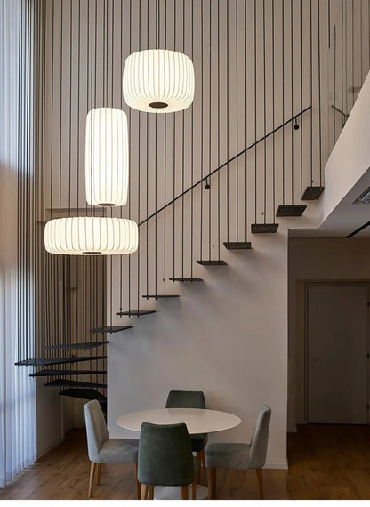 Serenea Silk Pendant Light – Wabi-Sabi Hanging Lamp | Japanese Nordic Ceiling Light for Elegant Interiors