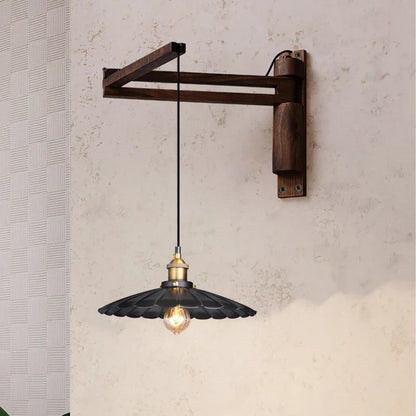 Hinoki Swing Wall Light – Japanese Wooden Wall Lamp | Adjustable Nordic Reading & Ambient Lighting