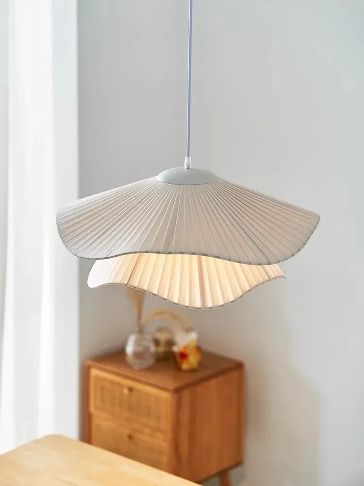 Nordic Linen Pendant Light – Scandinavian Fabric Ceiling Lamp | Soft Ambient Lighting | Japandi Interior Elegance