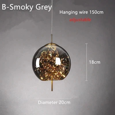 Modern Glass LED Pendant Light – Dimmable Designer Ceiling Light | Elegant Hanging Lamp | Contemporary Home Lighting