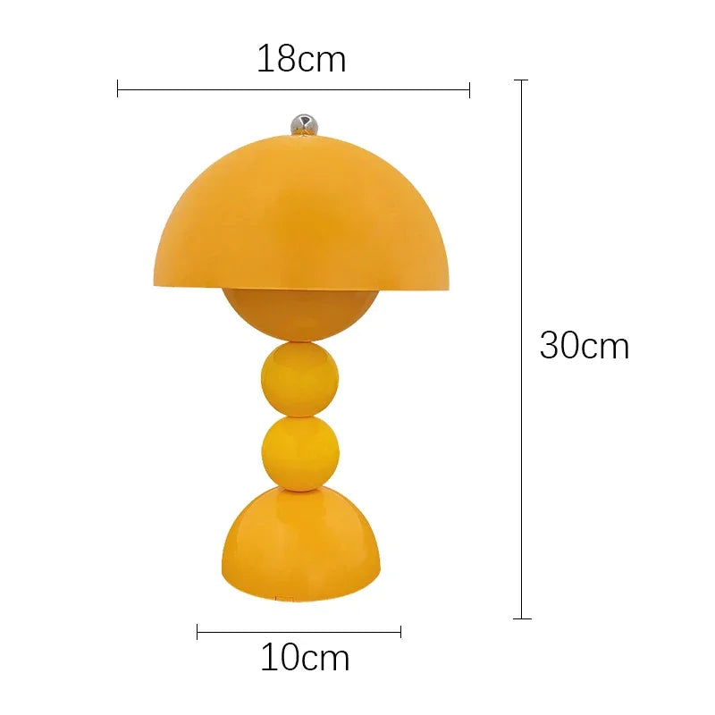 Nordic Flower LED Table Lamp – USB Dimmable Bedside Light | Decorative Floral Desk Lamp | Modern Ambient Lighting