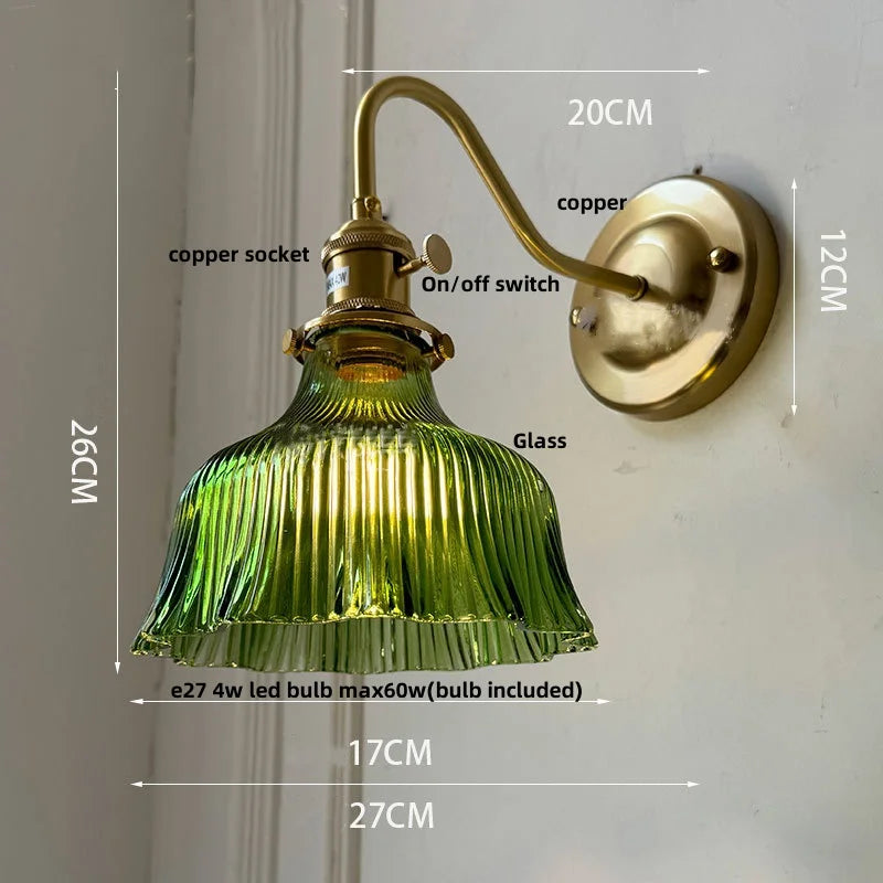 Nordique Glass Wall Light – Scandinavian Brass Sconce | Clear Glass Ambient Lighting | Contemporary Interior Elegance