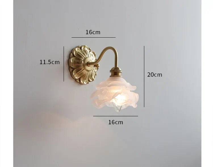 Frosted Glass LED Wall Light with Copper Finish – Modern Luxury Wall Sconce | Elegant Ambient Lighting