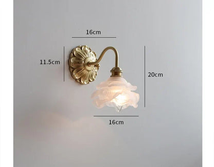Frosted Glass LED Wall Light with Copper Finish – Modern Luxury Wall Sconce | Elegant Ambient Lighting