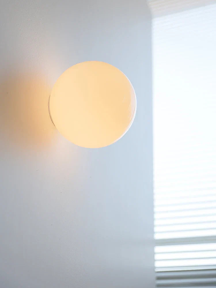 Orbelle Glass Wall Light – Frosted Globe LED Sconce | Modern Ambient Lighting | Timeless Interior Elegance