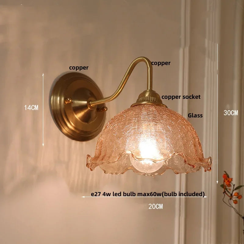Nordique Glass Wall Light – Scandinavian Brass Sconce | Clear Glass Ambient Lighting | Contemporary Interior Elegance