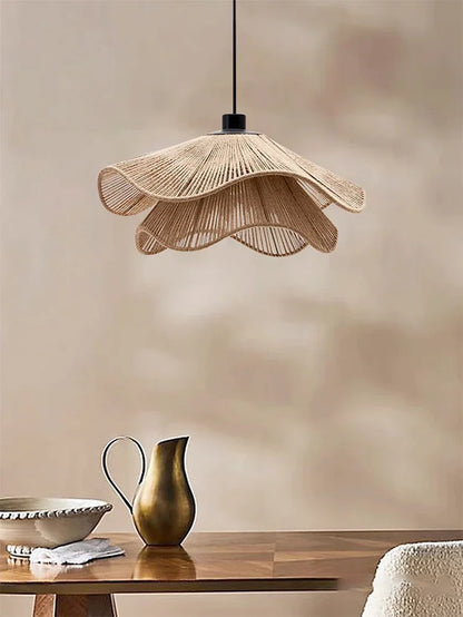 WabiRope Aura: Scandinavische Wabi Sabi Hennep Touw Hanglamp-Leuchtezauber