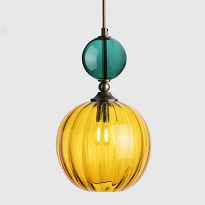 PrismGlow Glass Pendant Light – Scandinavian Ceiling Lamp | Coloured Glass Lighting | Contemporary Interior Accent
