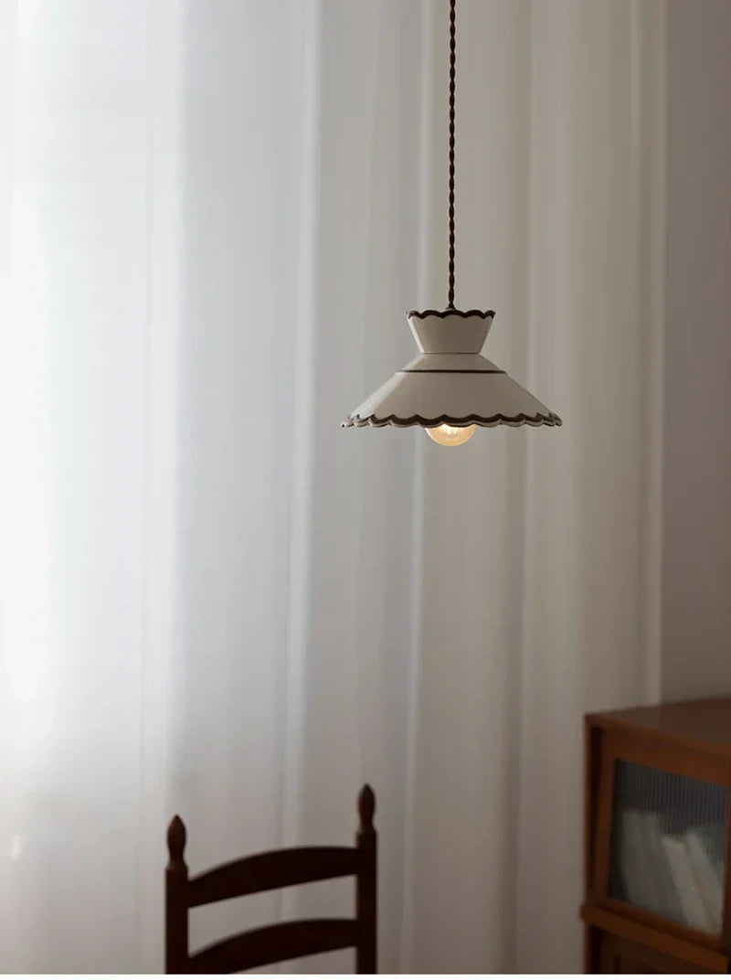 AuroraGlaze Pendant Light – Creative Glazed Ceramic LED Hanging Lamp (E27, 90–260V)