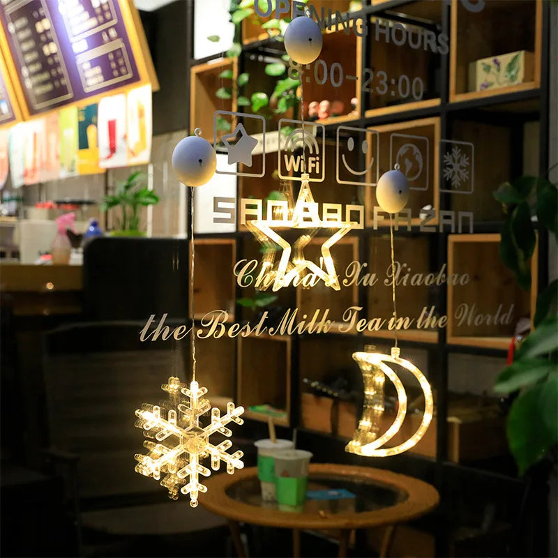 SantaGlow LED Window Light – Santa Claus Suction Cup Decoration | Festive Christmas Window Lamp
