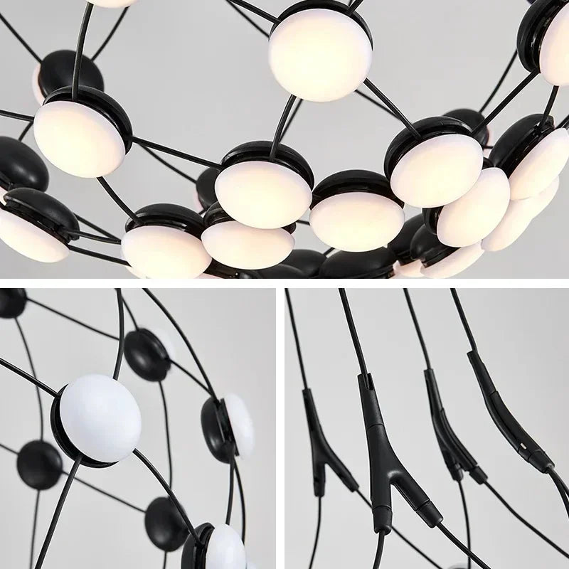 Modern Linear Pendant Light – Minimalist E27 Ceiling Lamp | Contemporary Ambient Lighting | Sleek Interior Statement