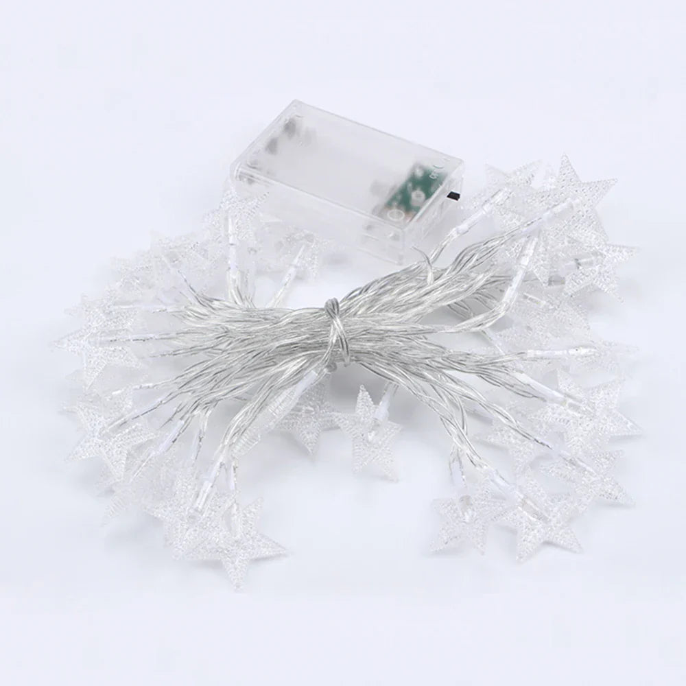 StellaGlow LED Star String Lights – Battery-Powered Decorative Fairy Lights for Indoor & Outdoor Use