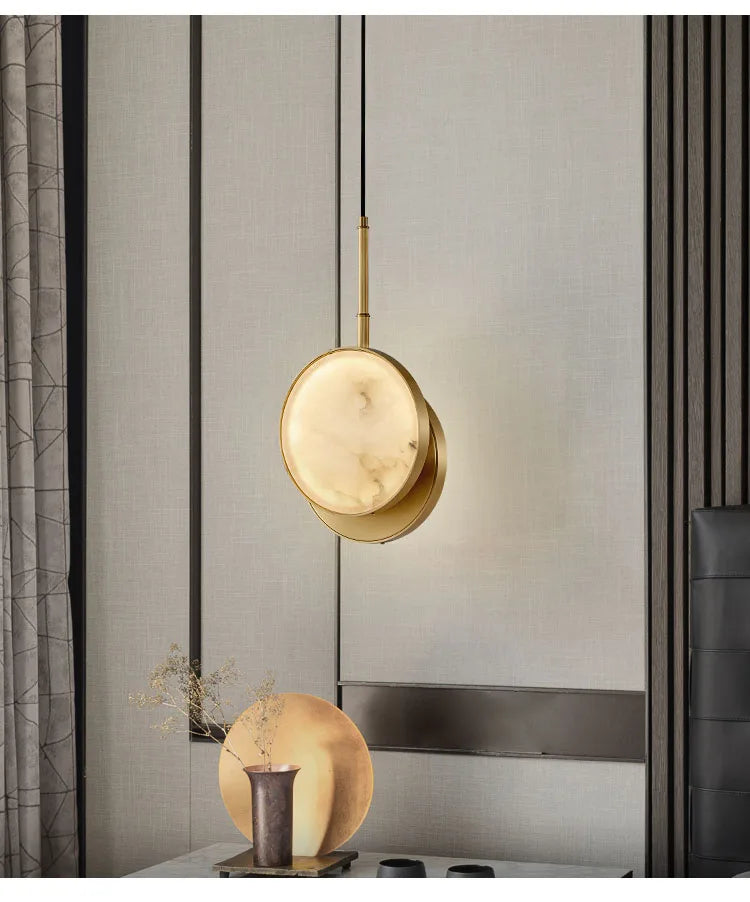 Marble Wall Light – Modern Gold LED Wall Lamp | Luxury Ambient Lighting | Contemporary Stone Interior Feature