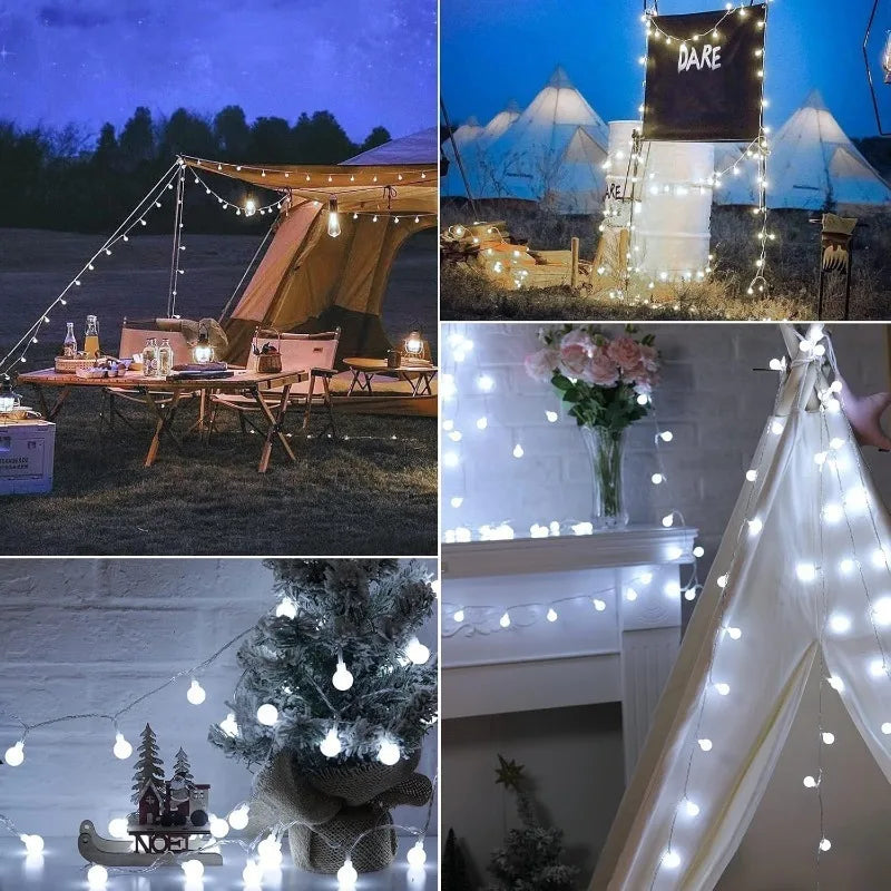 LUMIBALLS LED Globe String Lights – Waterproof Decorative Fairy Lights | USB & Battery Powered Indoor & Outdoor Lighting