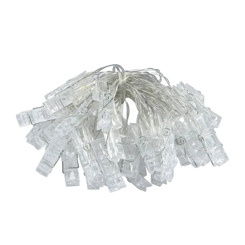 LumaClip LED Photo Clip String Lights – 3M Decorative Photo Display Lights | 20 LED Clips for Photos, Cards & Seasonal Décor
