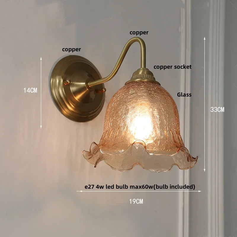 Nordique Glass Wall Light – Scandinavian Brass Sconce | Clear Glass Ambient Lighting | Contemporary Interior Elegance