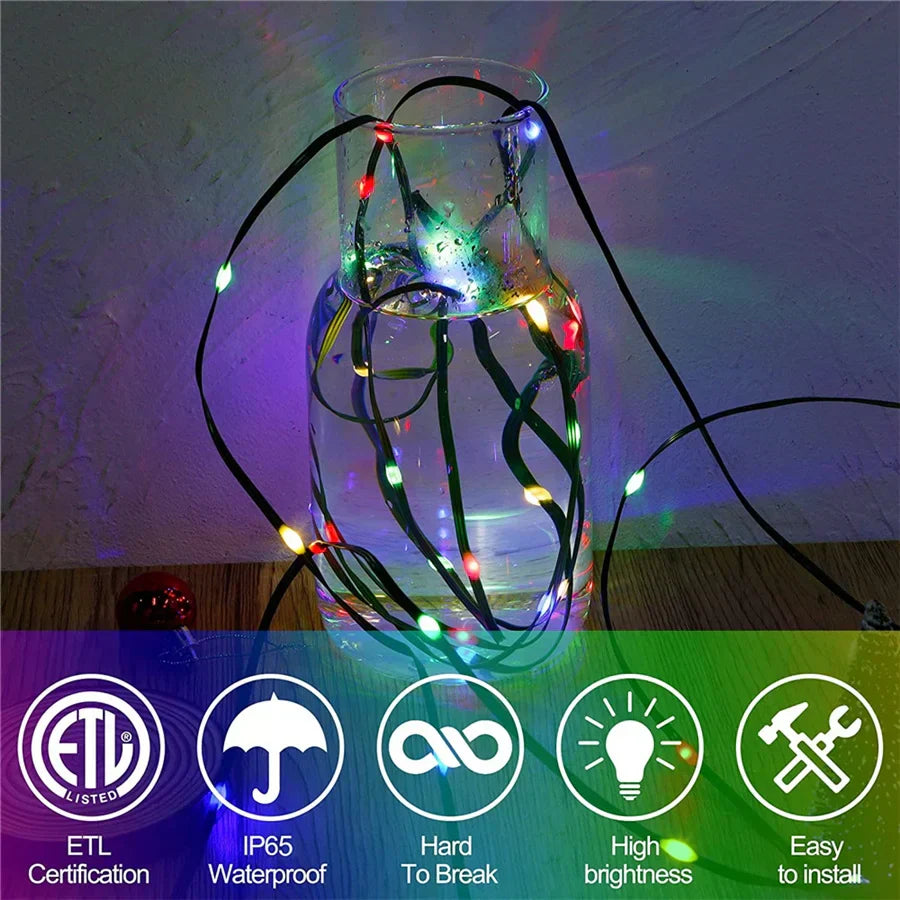 GLOWLINE LED String Lights – Waterproof Decorative Fairy Lights | 8 Lighting Modes | Indoor & Outdoor Celebration Lighting
