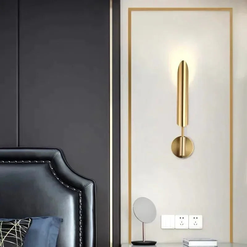 Gold Glass Wall Light – Luxury G9 Wall Lamp | Contemporary Up & Down Lighting | Elegant Interior Accent