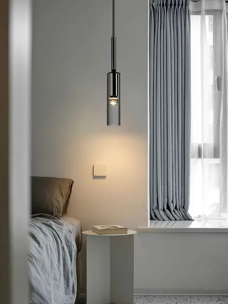 Obsidian Orb Pendant Light – Minimalist Glass Ceiling Lamp | Nordic LED Hanging Light for Contemporary Interiors