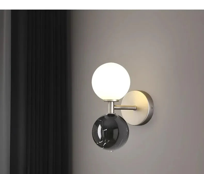 Aurastone Marble Wall Light – Luxury Nordic LED Wall Lamp | Contemporary Ambient Lighting for Elegant Interiors