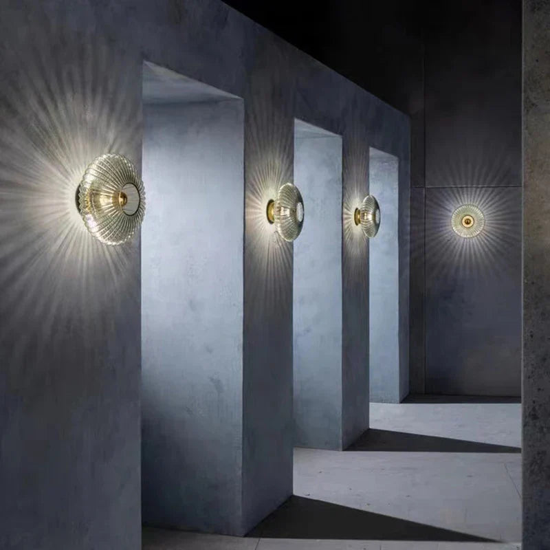 AuraGlas Bauhaus Wall Lamp – Modern Glass Wall Light for Nordic & Hotel-Inspired Interiors
