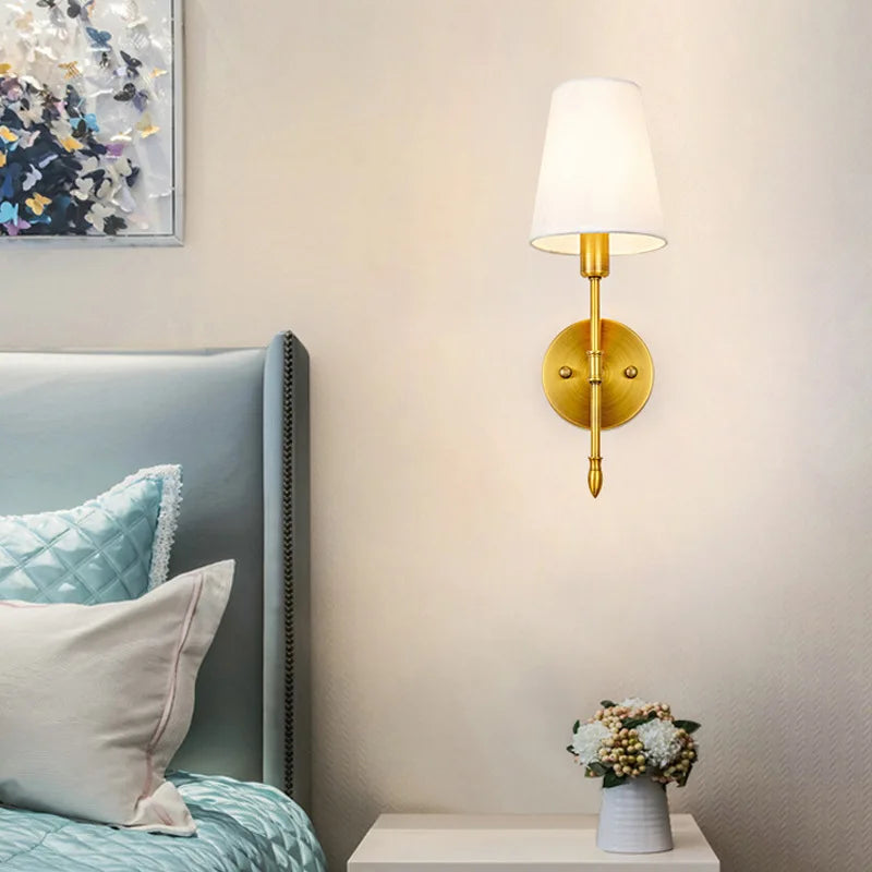Heritage Fabric Wall Light – Industrial Style LED Wall Lamp | Vintage-Inspired Ambient Lighting | Elegant Interior Accent