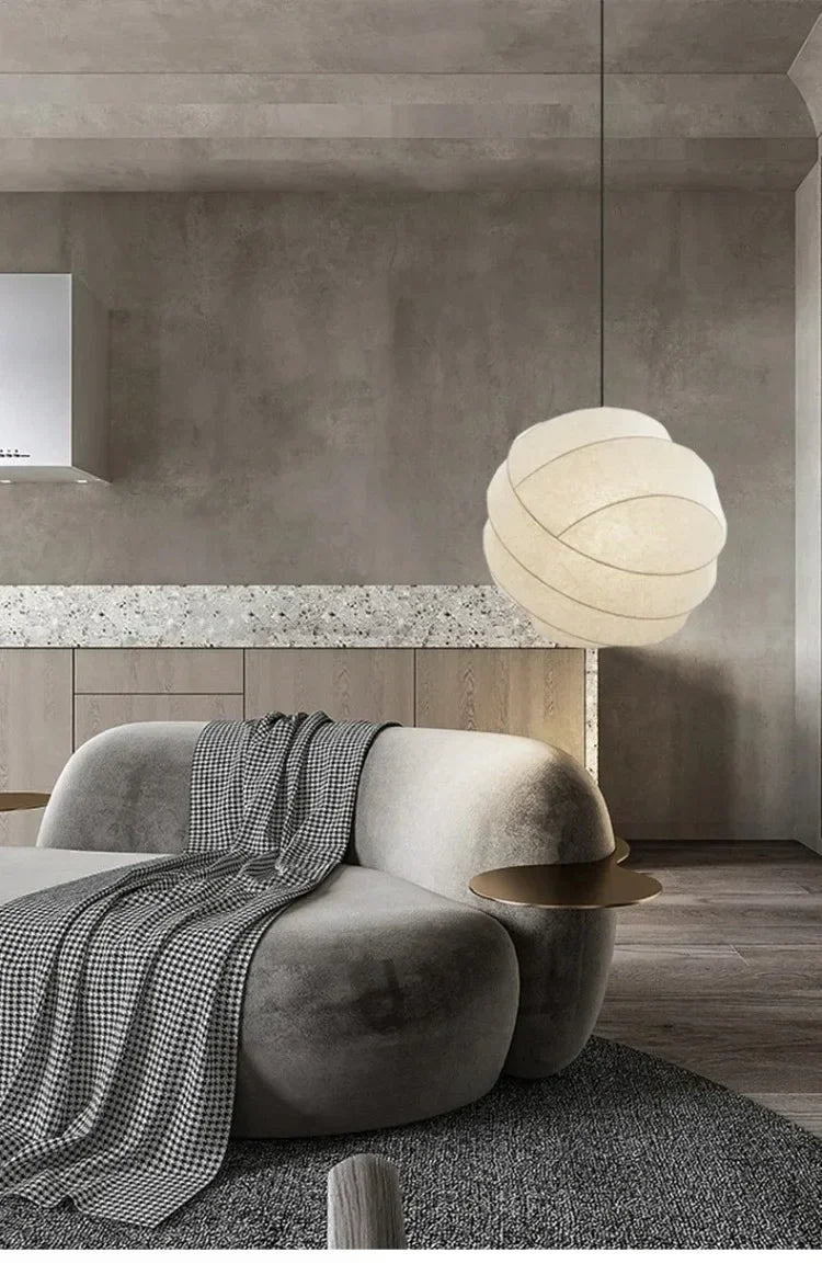 Wabi Sabi Paper Pendant Light – Handcrafted Japanese Ceiling Lamp | Soft Ambient Lighting | Timeless Zen-Inspired Design