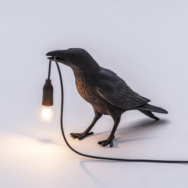 Lucky Bird Resin Table Lamp – Modern LED Decorative Table Light | Contemporary Bedroom & Living Room Lamp | Designer Home Décor