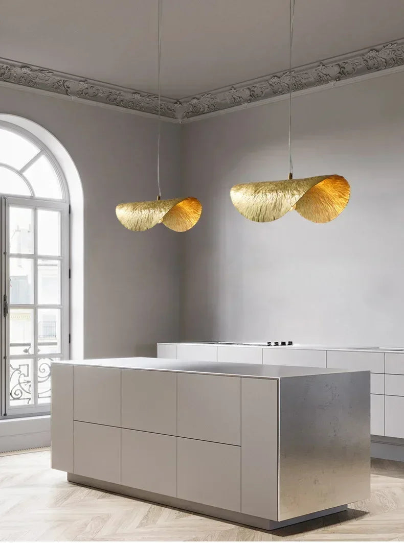 Gold Lotus Pendant Light – Vintage Zen Ceiling Lamp | Luxury Ambient Hanging Lighting