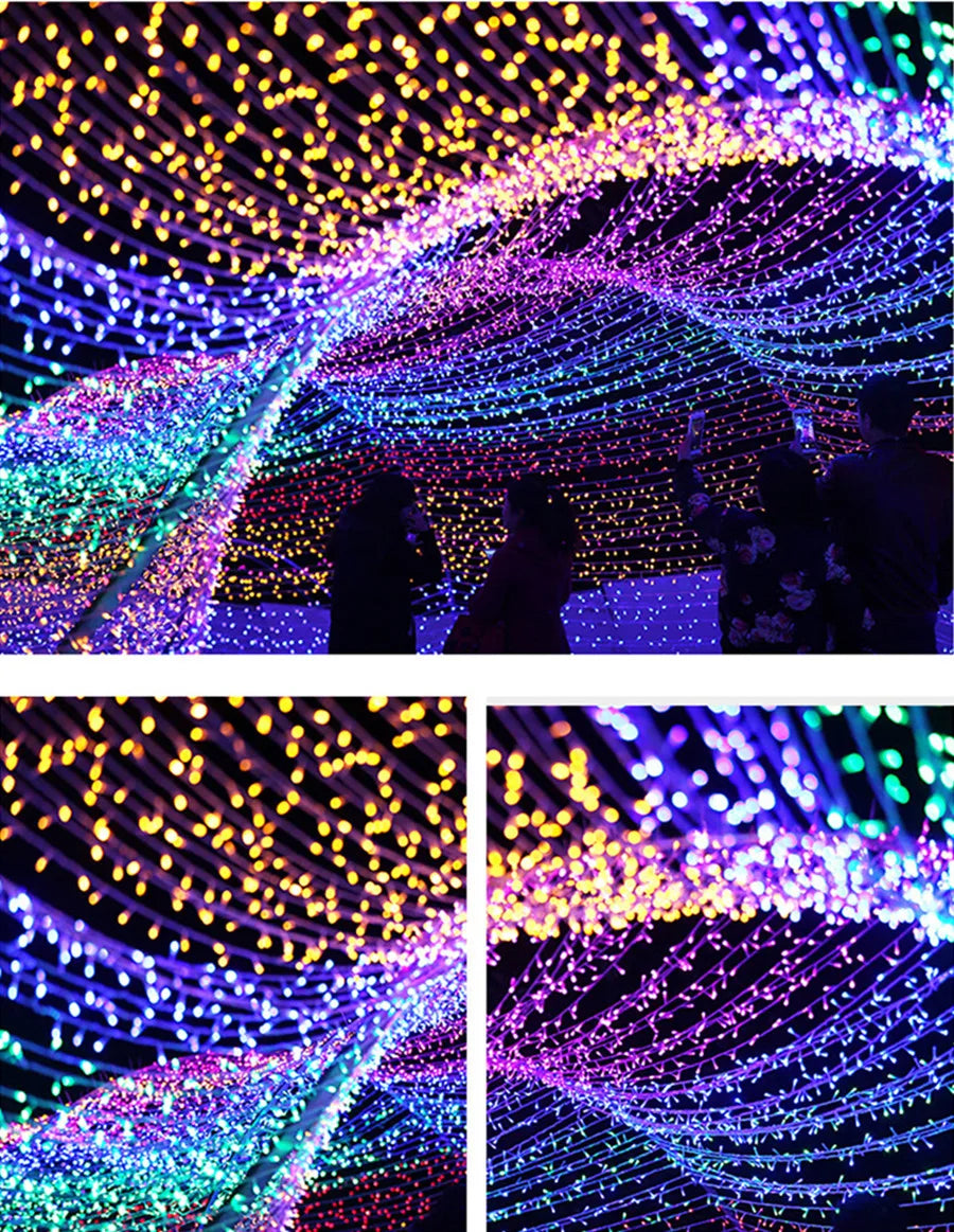 LumiFest LED Christmas String Lights – 10M / 50M / 100M Outdoor Fairy Lights with 8 Lighting Modes