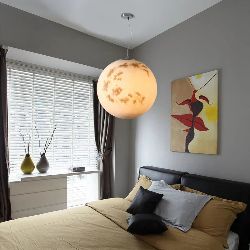 Moonlight Halo LED Pendant Light – Scandinavian Designer Ceiling Lamp | Contemporary Ambient Lighting | Statement Interior Feature