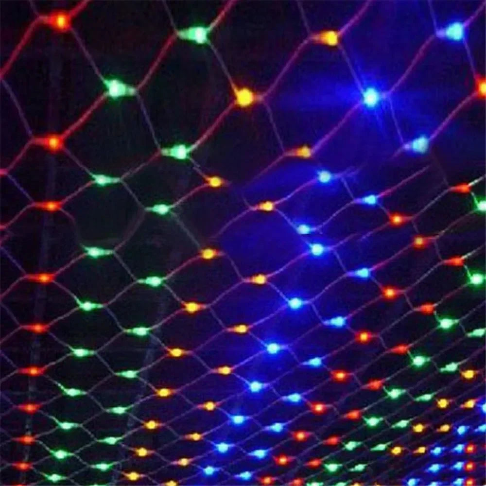 LumiGrid Net LED Lights – Decorative Mesh Fairy Lights | 8 Lighting Modes | Indoor & Outdoor Celebration Lighting