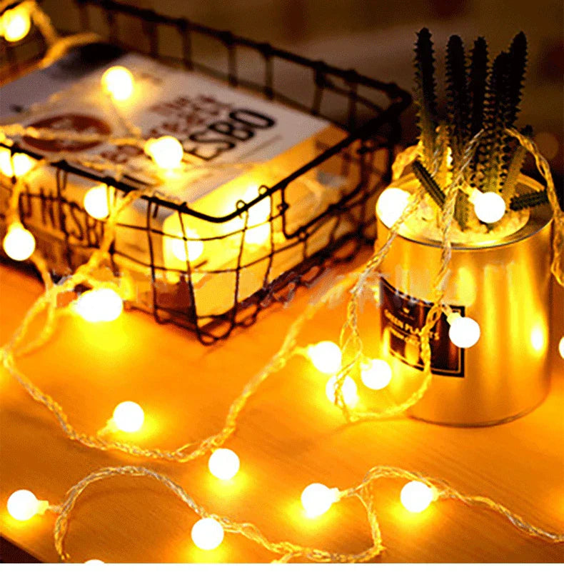 LumiOrb Globe String Lights – 10M LED Fairy Lights | USB & Battery Powered Decorative Lighting