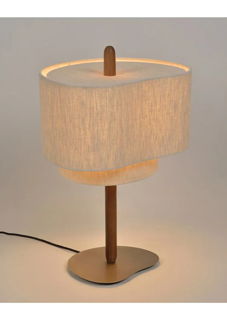 Hoshina Floor Lamp – Wabi-Sabi Fabric Standing Light | Japanese Minimalist LED Lamp for Calm Interiors