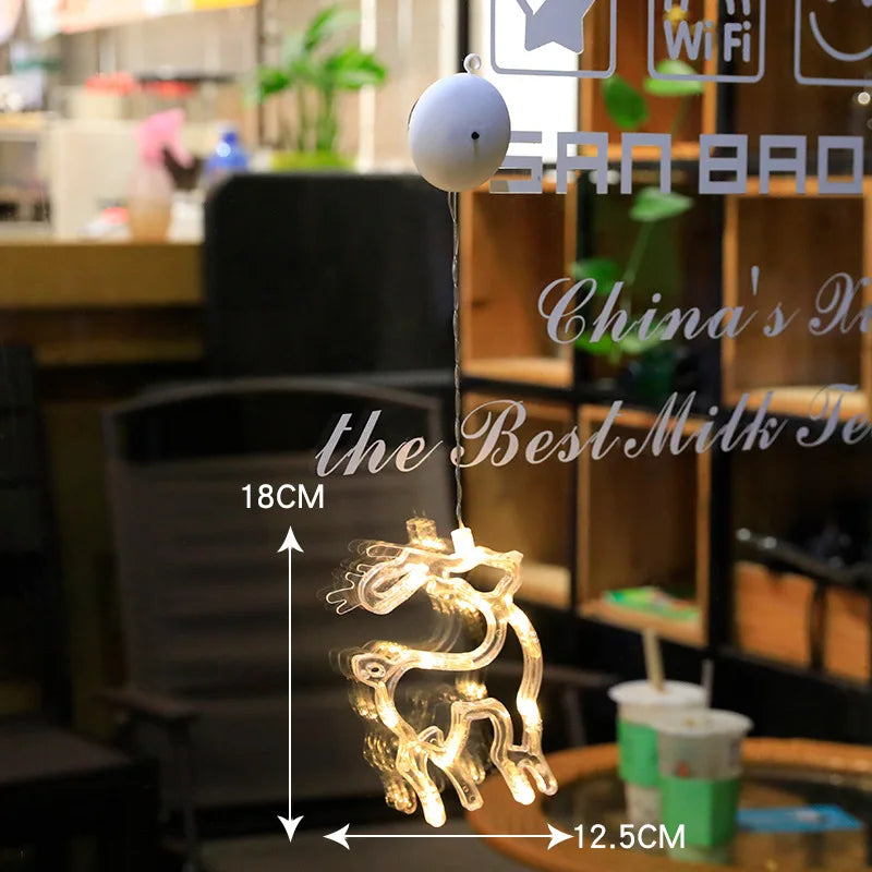 SantaGlow LED Window Light – Santa Claus Suction Cup Decoration | Festive Christmas Window Lamp