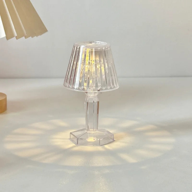 Crystal LED Table Lamp – Colour Changing Touch Night Light | Decorative Bedside Lamp | Elegant Ambient Lighting
