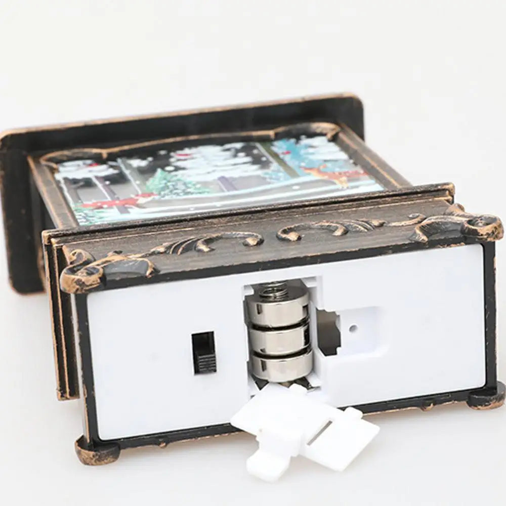 LumiGlobe LED Snow Lantern – Rotating Christmas Lantern with Snow Globe Effect