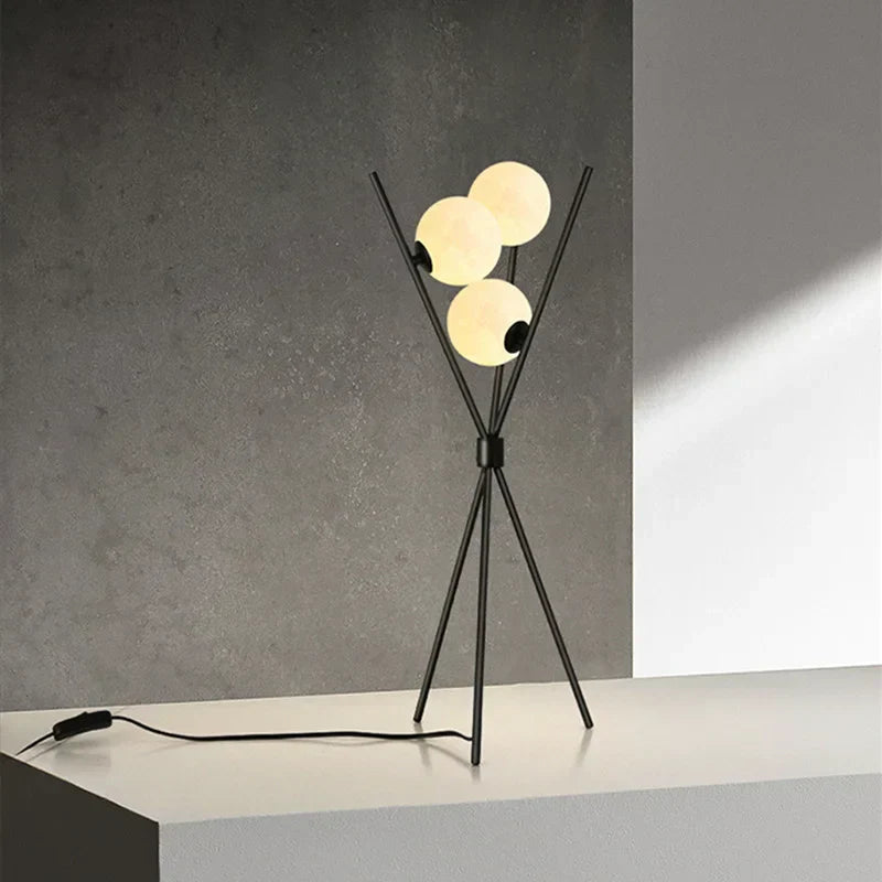 LunaGlow 3D Mond Stehlampe – Moderne LED Tripod Lampe für Wohnzimmer, Schlafzimmer & Büro-Leuchtezauber